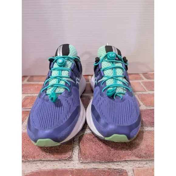 Saucony Ride ISO Everun Womens Size 10 Violet/Aqua Running Walking Athletic Shoe - Picture 2 of 9